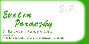 evelin poraczky business card